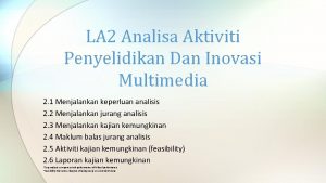 LA 2 Analisa Aktiviti Penyelidikan Dan Inovasi Multimedia