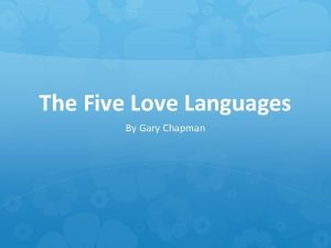 Love language meaning