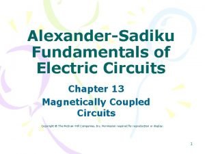 AlexanderSadiku Fundamentals of Electric Circuits Chapter 13 Magnetically