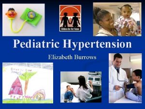Pediatric Hypertension Elizabeth Burrows Introduction Hypertension in American
