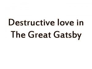 Couples in the great gatsby