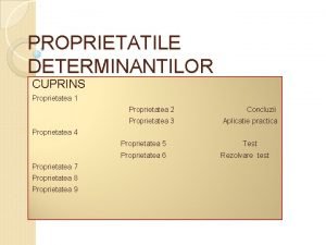 Determinantul unei matrice