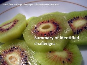 Fresh fruit and vegetable exports from Greece solutions
