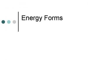 Chemical energy examples