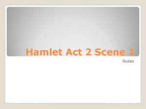 Hamlet act 2 scene 1 setting