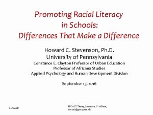 Promoting racial literacy in schools