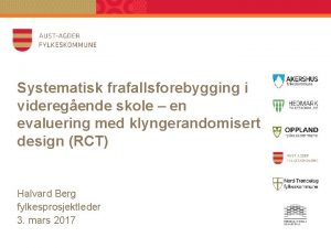 Systematisk frafallsforebygging i videregende skole en evaluering med