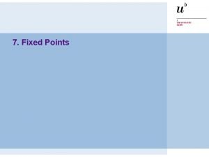 7 Fixed Points PS Fixed Points Roadmap Representing 7 Fixed Points PS Fixed Points Roadmap Representing