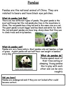 Are pandas the national animal of china