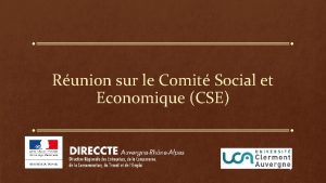 Runion sur le Comit Social et Economique CSE