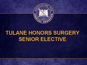 Tulane honors program