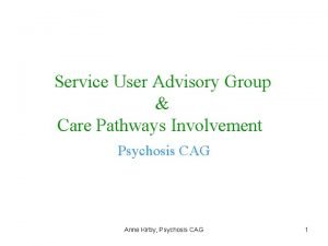 Service User Advisory Group Care Pathways Involvement Psychosis