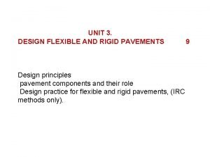 Flexible pavement and rigid pavement