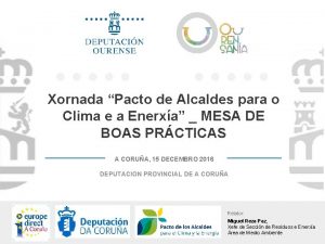 Xornada Pacto de Alcaldes para o Clima e