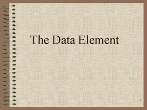 Data element types Data element types