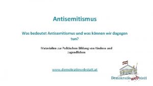 Antisemitismus Was bedeutet Antisemitismus und was knnen wir