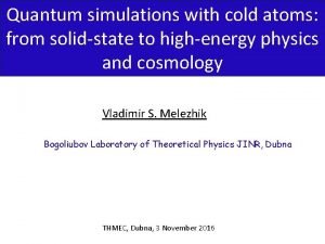 Simulations for solid state physics