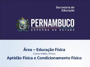 rea Educao Fsica Ensino Mdio 2 Ano Aptido