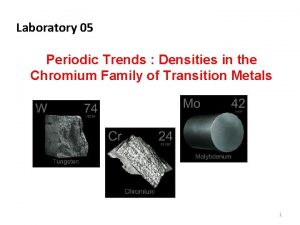 Periodic trends density