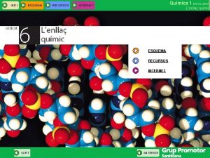 INICI ESQUEMA RECURSOS Qumica 1 BATXILLERAT INTERNET Lenlla