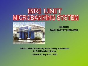 Micro loan bank rakyat