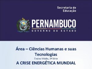 rea Cincias Humanas e suas Tecnologias Ensino Mdio