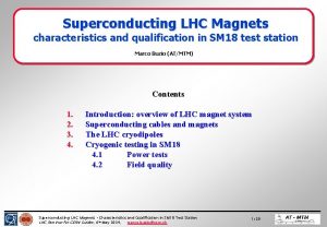 Superconducting LHC Magnets characteristics and qualification in SM