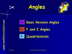 Angles www mathsrevision com Level 4 Basic Revision