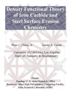 Density Functional Theory of Iron Carbide and Steel