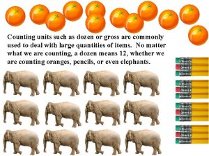 What is a counting unit