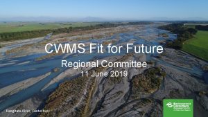 CWMS Fit for Future Regional Committee 11 June