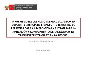 Superintendencia de Transporte Terrestre de Personas Carga y