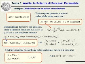 Tema 6 Analisi in Potenza di Processi Parametrici