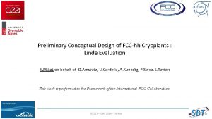 Preliminary Conceptual Design of FCChh Cryoplants Linde Evaluation