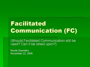 Facilitated communication syracuse
