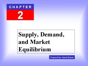 CHAPTER 2 Supply Demand and Market Equilibrium Prepared