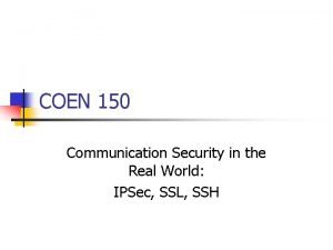 Example of communication security