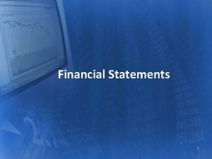Four primary financial statements