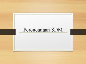 Materi perencanaan sdm