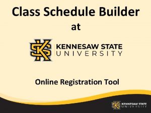 Course registration tool