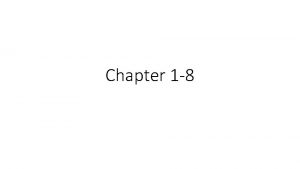 Chapter 1 8 Essential Question Essential Question What