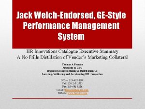 Jack welch performance management