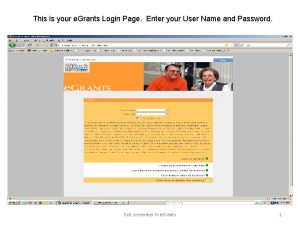 Egrants password reset