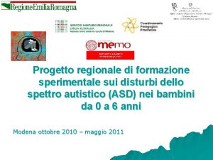 multicentro educativo modena sergio neri Progetto regionale di