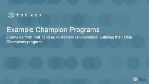 Tableau champion