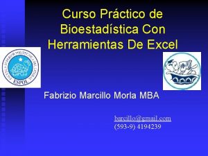 Curso Prctico de Bioestadstica Con Herramientas De Excel