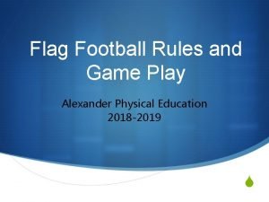 Pe flag football rules