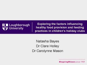 Exploring the factors influencing healthy food provision and