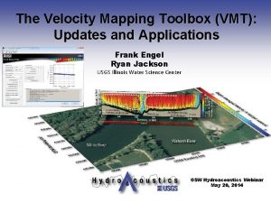 The Velocity Mapping Toolbox VMT Updates and Applications