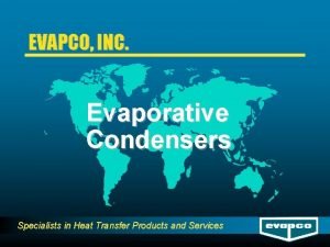 Evaporative condenser evapco